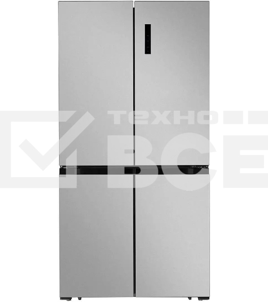 Холодильник LEX LCD505XID серебристый трехкамерный 321/144л морозилка снизу, No Frost, Side by Side