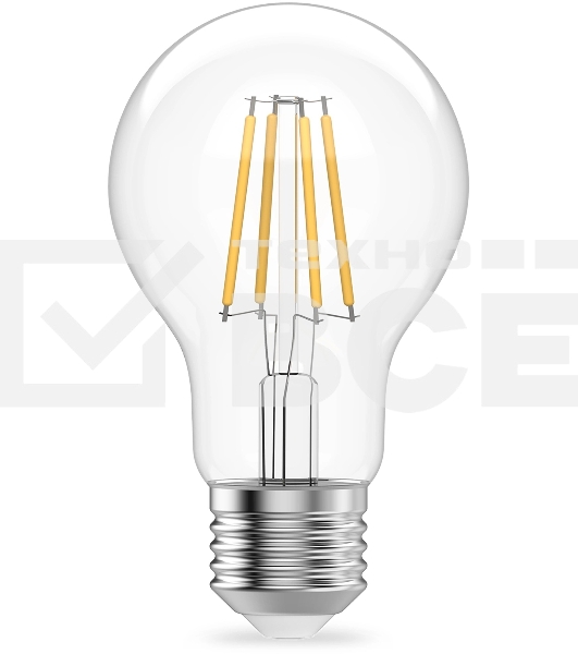 Лампа филам. Gauss Filament 9Вт цок.:E27 груша св.свеч.бел.нейт. (упак.:10шт) (22229)