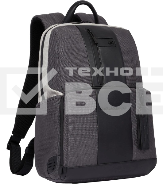 Рюкзак Piquadro Brief2 Special CA3214BR2S/GRN, нейлон/натур.кожа, серый/черный
