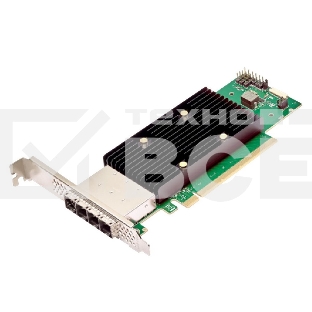Адаптер HBA Broadcom 9600W-16e SGL (05-50108-00)  PCIe Gen4 x16 LP, Tri-Mode SAS/SATA/NVMe 24G HBA, 16port(4*ext SFF8644)