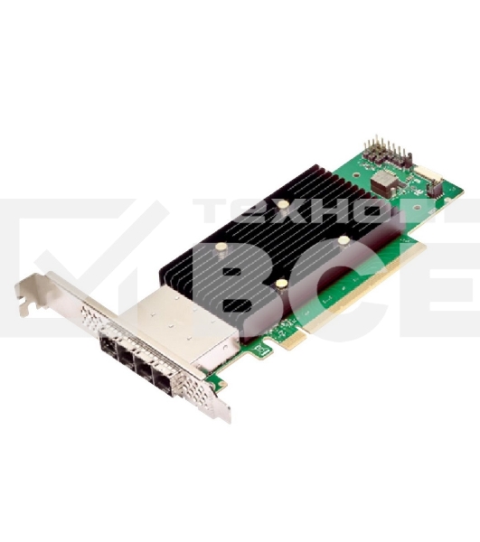 Адаптер HBA Broadcom 9600W-16e SGL (05-50108-00)  PCIe Gen4 x16 LP, Tri-Mode SAS/SATA/NVMe 24G HBA, 16port(4*ext SFF8644)