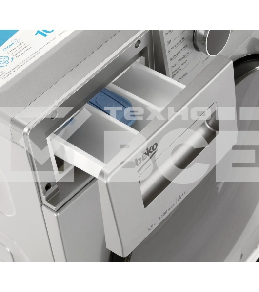 Стиральная машина Beko WSPE6H616S (7322610002) серебристый, загрузка фронтальная 6,5 кг, 1200 об/мин., класс: А++