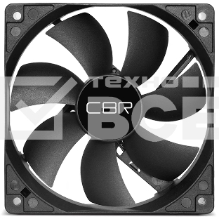 Вентилятор для корпуса CBR CBR-CF-8025-1600B черный, 80 мм, 1600 об/мин, 25 дБ, 3 pin