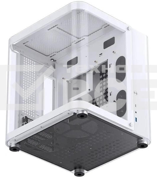 Корпус без блока питания JONSBO TK-1, Mini-Tower, TG, no fan, 1xUSB-A 3.2 + 1xUSB-C 3.2, mATX, mITX White