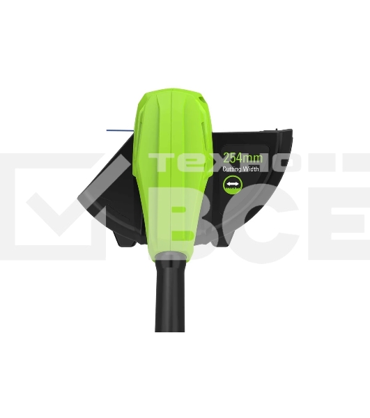 Триммер Greenworks 25 см, авт., 24V, с АБ 2 А.ч. и ЗУ слайдер 2,0А 2107207SA