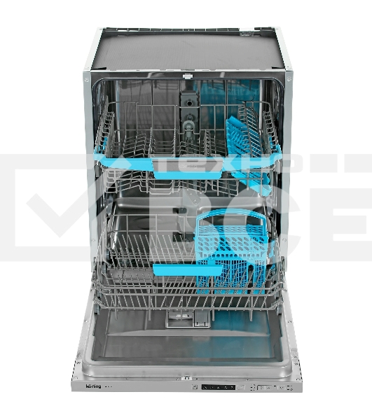Встраиваемая посудомоечная машина Korting KDI 60140, нержавеющая сталь, 59.8 см, 14 компл., 49 дБ, класс A++