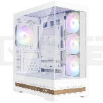 Компьютерный корпус ZALMAN P40 NAMU, ATX, белый, WINDOW, WOODEN ELEMENTS, 2xCombo(2.5” or 3.5”), 1xUSB TYPE-C, 2xUSB 3.0, SIDE 3x120мм ARGB, REAR 1x120мм ARGB, фото 1