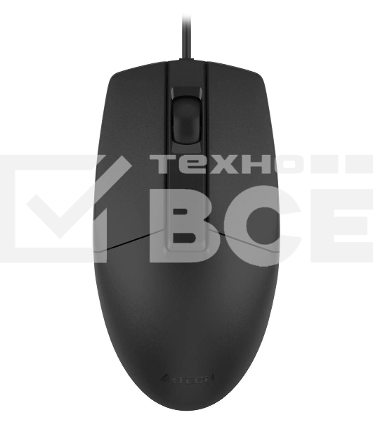 Мышь проводная A4Tech OP-330S черный, 1200 dpi, USB, кнопки - 3