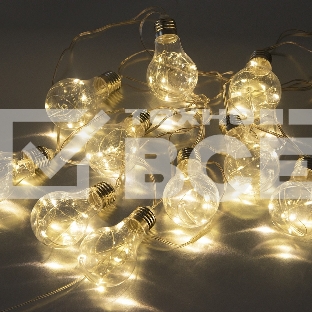 Гирлянда светод. Funray Лампочки, SE-BULBS-360WW, 3xАА, 3м, 60LED,10ламп, тепл.бел, прозр шн.0,5м,