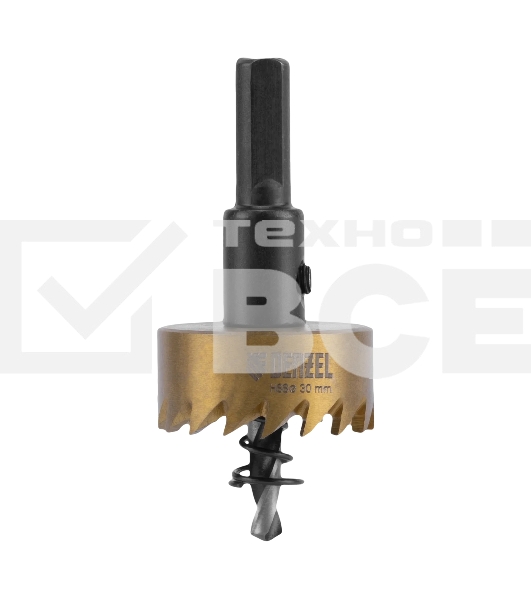 Коронка по металлу Denzel HSS, 30 мм, нитридтитановое покрытие