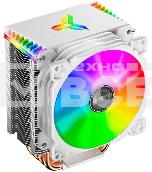 Кулер JONSBO CR-1400 White LGA1700/1200/115X/AM4 (24шт/кор, TDP 125W, PWM, 92мм ARGb Fan, 4 тепловые трубки, 4-pin, белый) Retail
