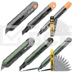 Набор технических ножей Home Series Green Deli HT4003L (ножи 9мм+18мм+Т-образный), эксклюзивный дизайн, корпус из высококачественного софттач пластика, фото2