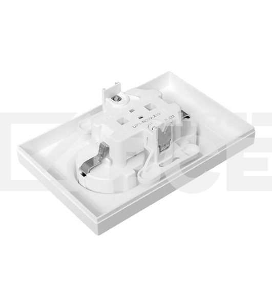Розетка 2-м EKF UP1-SOW-210 СП Эпика 16А с заземл. без защ. шторок с рамкой механизм бел.