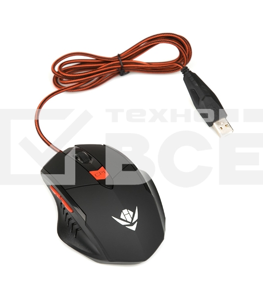 Мышь проводная Dialog MOG-11U Nakatomi Gaming - 6 кнопок + ролик, USB,черная