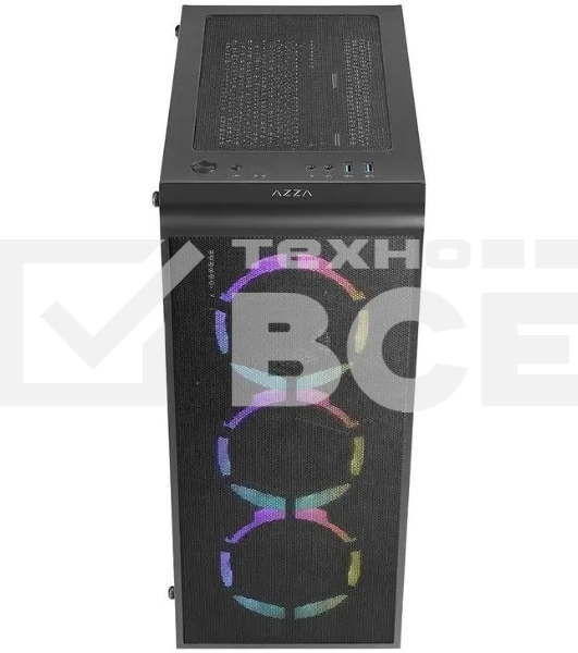 Компьютерный корпус Azza Prime 360E черный без БП ATX 5x120мм 2x140мм 2xUSB 3.0 audio bott PSU