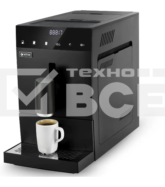 Кофемашина автоматическая Vitek Metropolis VT-8700 черный, зерновой кофе, 1.2 л, 1350 Вт, 20 Бар