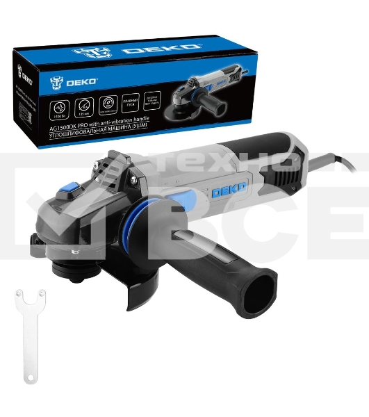 Угловая шлифовальная машина (УШМ) DEKO AG1500DK PRO, 125мм, 1500 Вт