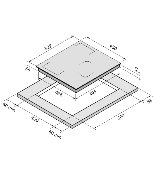 Индукционная варочная поверхность Krona MYSTERIUM max ih 45 GR графит