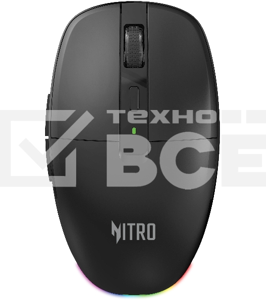 Мышь беспроводная Acer Nitro OMR400 черный, 3200 dpi, радиоканал, Bluetooth, USB, кнопки - 6