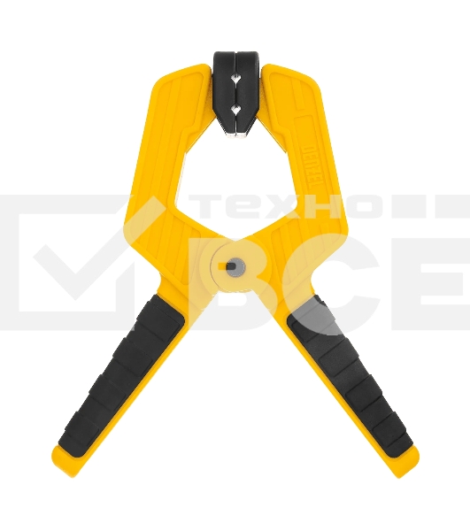 Струбцина клещеобразная Denzel усиленная 65 х 50 мм, двухкомпонентные рукоятки