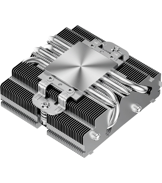 Кулер для процессора PCCooler RC400-53 (125W, 4-pin PWM, 53.5мм, Al/Cu, 4x6мм, 1x92мм, 43CFM, 31.2dBA, 2700RPM, S: 1851/1700/1200/20XX/115X, AM5/AM4, silver, black)