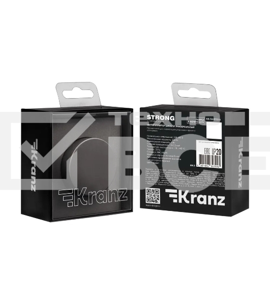 Светорегулятор Kranz KR-78-0732-6 STRONG (диммер) 300Вт с/у графит