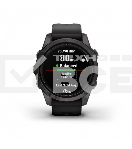 Смарт-часы Garmin Epix Pro Gen 2 Sapphire 30.4мм 1.2' AMOLED корп.черный рем.черный (010-02802-15)