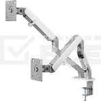 Кронштейн для мониторов Ultramounts UM735SIL серый/серебристый 17'-27' макс.7кг крепление к столешнице поворот и наклон, фото4