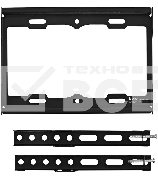 Кронштейн для телевизора Buro FX1S черный, 15'-48' макс. 25 кг, настенный, фиксированный