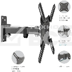 Кронштейн для телевизора Kromax CORBEL-4 черный, 15'-42' макс. 25 кг, настенный, поворот и наклон, фото7