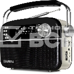 Радиоприемник SVEN SRP-505 (4 Вт, FM/AM/SW, USB, SD/microSD, Bluetooth, 1200 мА·ч)черный, фото 1