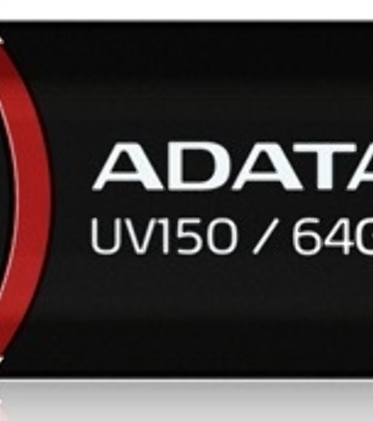 Флешка USB ADATA UV150 (AUV150-64G-RBK), 64GB, USB 3.0, R/W 90/40, черный