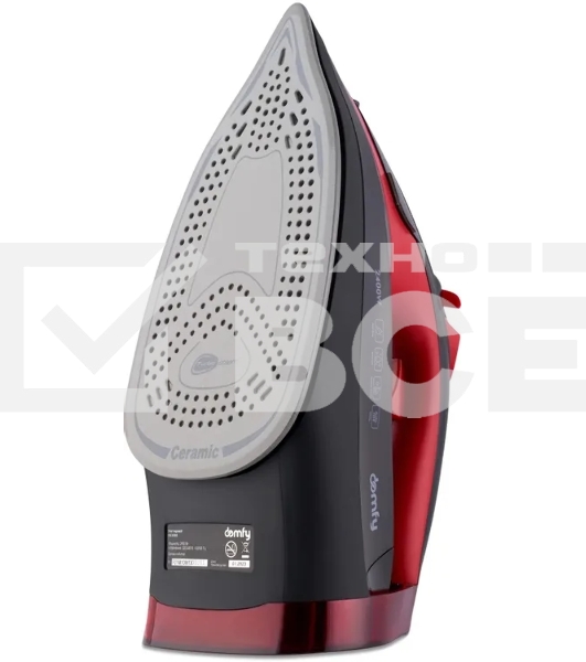 Утюг Domfy DSC-EI502 черный/красный, 2400 Вт, 160 г/мин, 400 мл