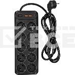 Сетевой фильтр Powercom SP-10 USB2A1СB 1.8 м 1.8м (10 розеток) черный, коробка, фото6