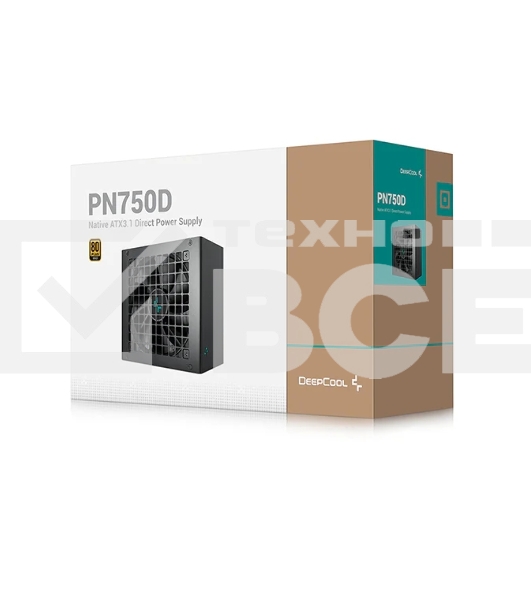 Блок питания Deepcool / GamerStorm PN750D, 750Вт, 80 PLUS Gold, 120мм, черный