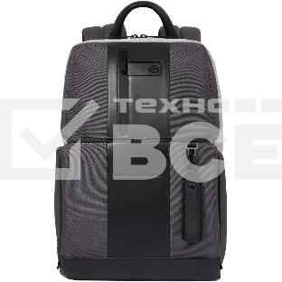 Рюкзак Piquadro Brief2 Special CA3214BR2S/GRN, нейлон/натур.кожа, серый/черный