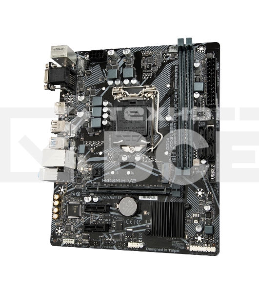 Материнская плата Gigabyte H410M H V2, LGA 1200, Intel H470, 2xDDR4, 4xSATA, 1xM.2, 1xPCI-E 3.0 x16, 2xPCI-E x1, 1xHDMI, 1xVGA, 1x 1Gb LAN, 2xUSB-A 3.2 Gen 1, 4xUSB-A 2.0, 3x3.5 мм, 7.1, Micro-ATX