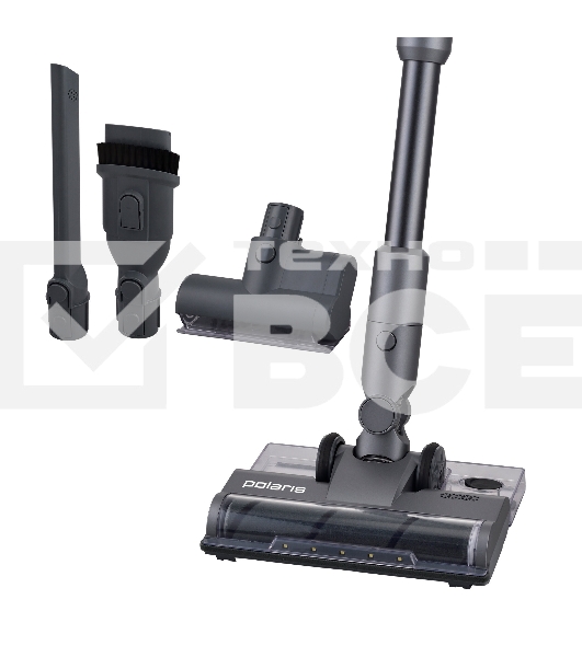 Пылесос вертикальный Polaris PVCS-4010 серый, влажная/сухая уборака, пылесборник 0.45 л., аккумулятор, 150 Вт, время работы 65 мин