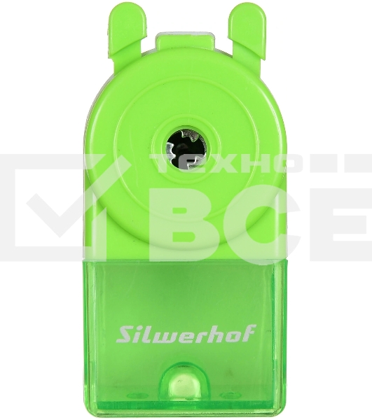 Точилка для карандашей механическая Silwerhof Color, 1 отверстие, зеленый
