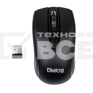 Мышь беспроводная Dialog Comfort MROC-17U черный, 1200 dpi, радиоканал, USB, кнопки - 3