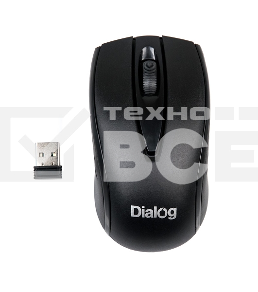 Мышь беспроводная Dialog Comfort MROC-17U черный, 1200 dpi, радиоканал, USB, кнопки - 3