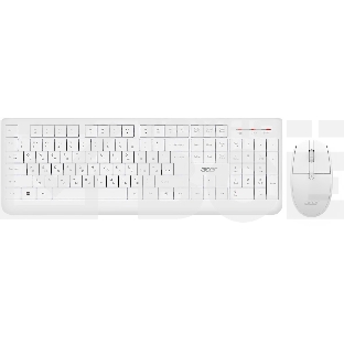 Комплект клавиатура + мышь Acer OCC401 клав:белый мышь:белый USB беспроводная (ZL.ACCCC.017)
