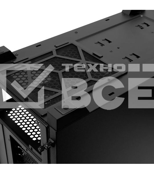 Компьютерный корпус без блока питания Case HSPD M541, Mesh Mid Tower, черный, TG, 0.7 SPCC, no fans, ATX, mATX, mITX, 170/405/210мм, 2x2.5