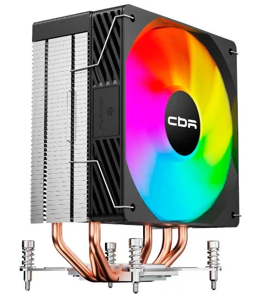 Кулер для процессора CBR CBR-CC-3190-RGB-PWM Al+Cu, 3 heat pipes, Socket 775/1366/1155/1156/1150/1151/1200/1700/AM2/АМ2+/АМ3/AM3+/FM1/FM2/AM4/AM5, TDP 190W, 120mm Fan, 2300RPM, HB, RGB, PWM, 36db
