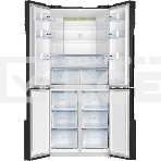 Холодильник Maunfeld MFF181NFSB черная сталь трехкамерный 320/154л морозилка снизу, Total No Frost, Side by Side, фото 1