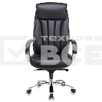 Кресло руководителя Бюрократ T-9922SL/BLACK черный, кожа, крестовина хром, фото3