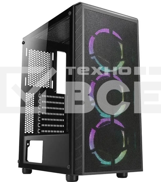 Компьютерный корпус Azza Prime 360E черный без БП ATX 5x120мм 2x140мм 2xUSB 3.0 audio bott PSU