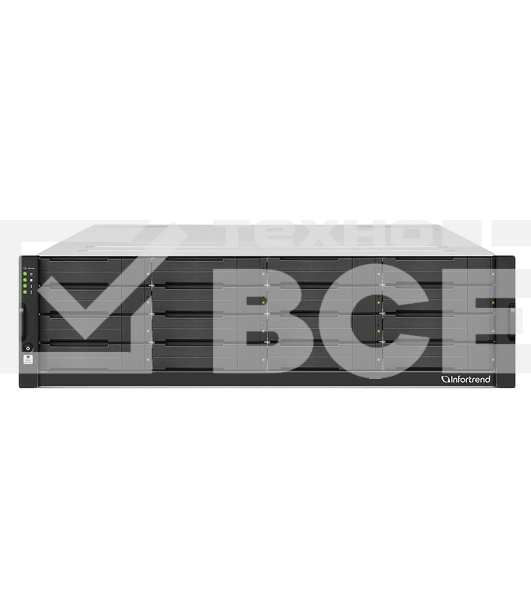 Сетевой накопитель Infortrend GSi 5016GU-F 3U/16bay, single controller system including 1xIntel Xeon E-2278GE CPU, 2x8GB memory, 1x12Gb/s SAS EXP ports, 4x1GbE LAN ports, 2xGraphic card slots, 2x(PSU+FAN Module), 16xHDD trays and 1xRackmount kit