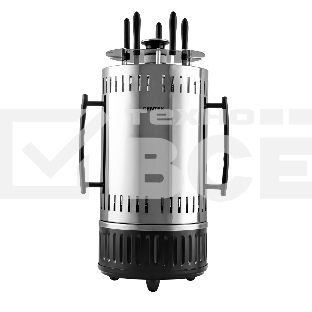 Шашлычница электрическая Centek CT-1460 1000Вт, Кварц нагр, Рецепты, 5 шамп (310мм), вращ 12раз/мин+ колба!
