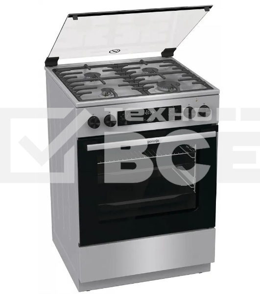 Плита комбинированная Gorenje GKS6C72XF нержавеющая сталь
